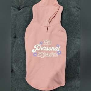 Pink "Personal Space" Dog Hoodie